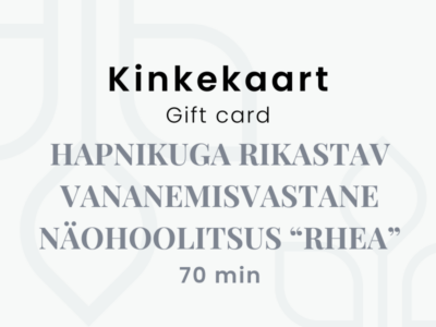 Hapnikuga rikastav vananemisvastane näohoolitsus "RHEA"