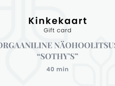 Orgaaniline näohoolitsus "Sothy's"